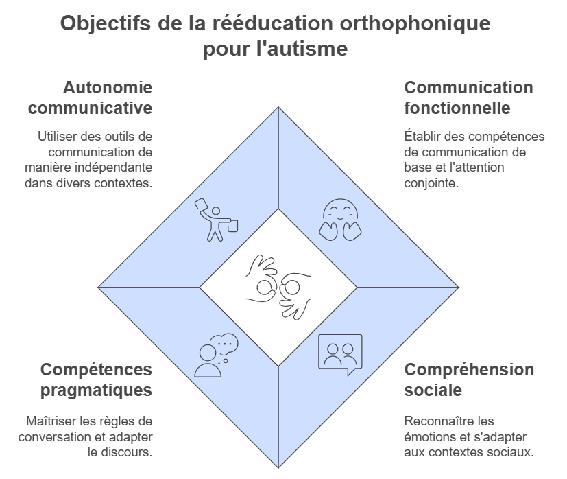 Objectifs de la rééducation orthophonique pour l'autisme