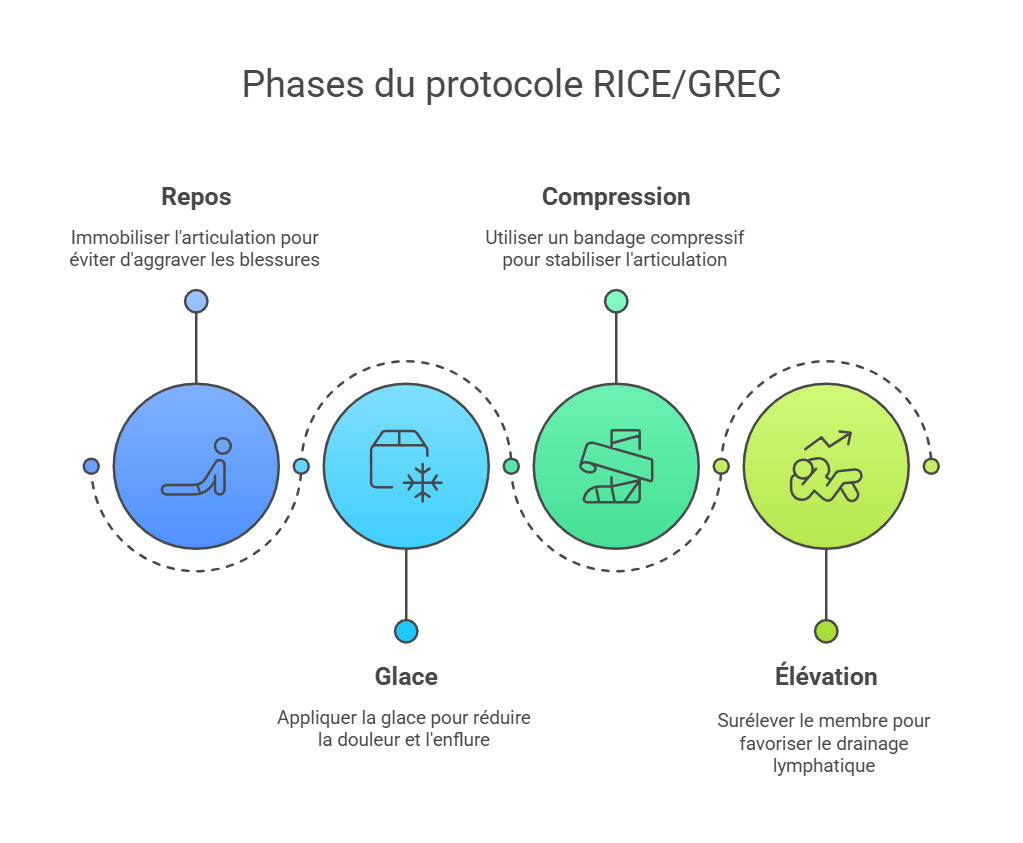 Les phases du protocole RICE ou GREC